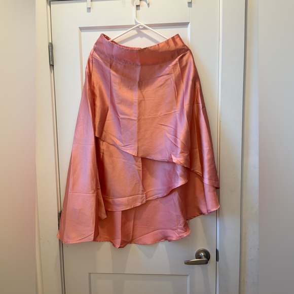 NWT By Anthropologie Silky Tiered Midi Skirt size 12 - Picture 2 of 4